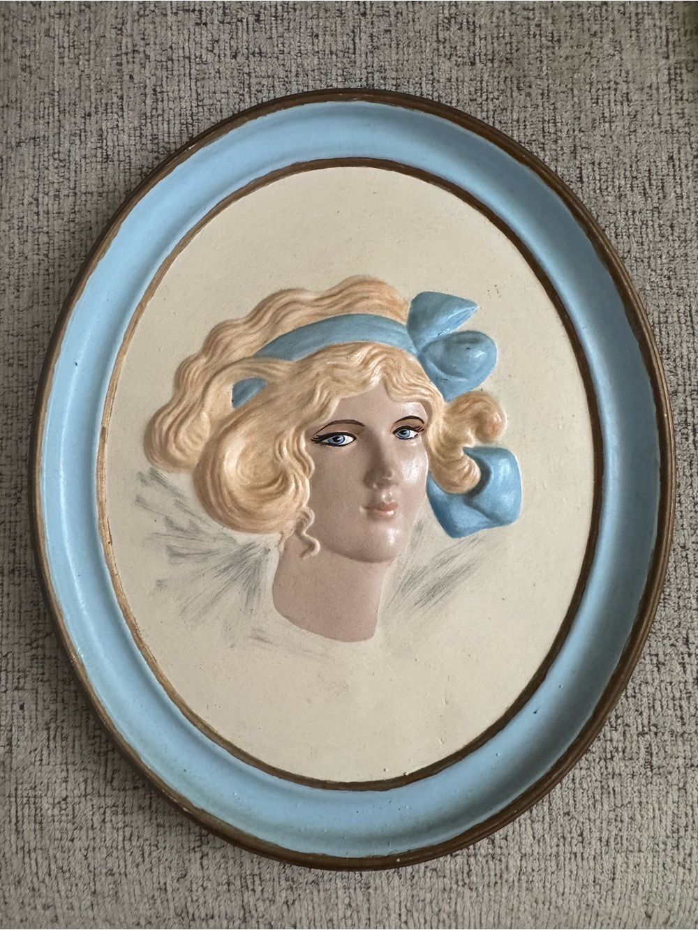Vintage Wall Plaque Portrait
